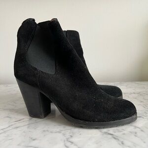 Frye Black Suede Women's Ankle Boots